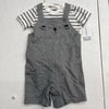 Carters Striped Tee &amp; Bear Shortalls Set Infant Boys Size 18 Months