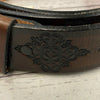 Vintage B-Low The Belt Brown Embossed Leather Women Size XL 38