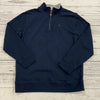 Tommy Hilfiger Navy Long Sleeve 1/4 Zip Blazer Shirt Sweater Youth Boys Size L N