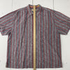 Tommy Bahama Mens Red grey Striped Short Sleeve Button Up Size XXL