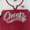 NFL Team Apparel Red White Chiefs Burnout Short Sleeve T Shirt Women’s XL