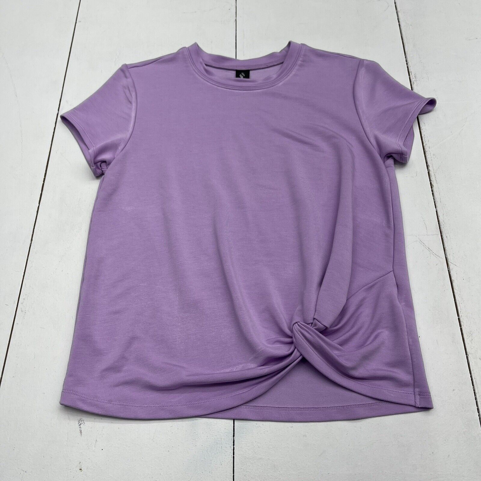 Sketchers Purple Knot Hem Short Sleeve Shirt Women’s Size Small