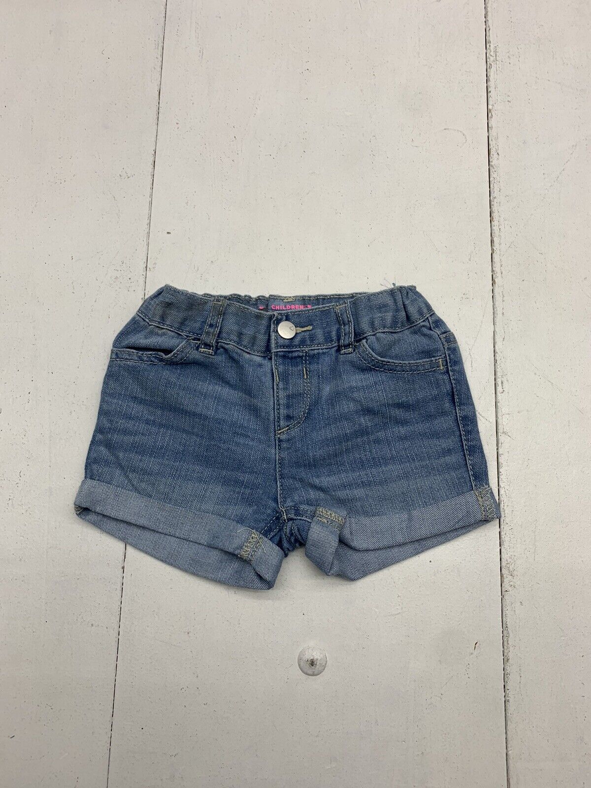 Children’s Place Girls Blue Denim Adjustable Waist Shorts Size 3T