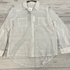 Chico’s White Long Sleeve Sheer Button Up Blouse Shirt Women Size 2 NEW