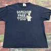 Vintage Delta Sarcasm Is Free Funny Graphic Blue T-Shirt Men Size XL *