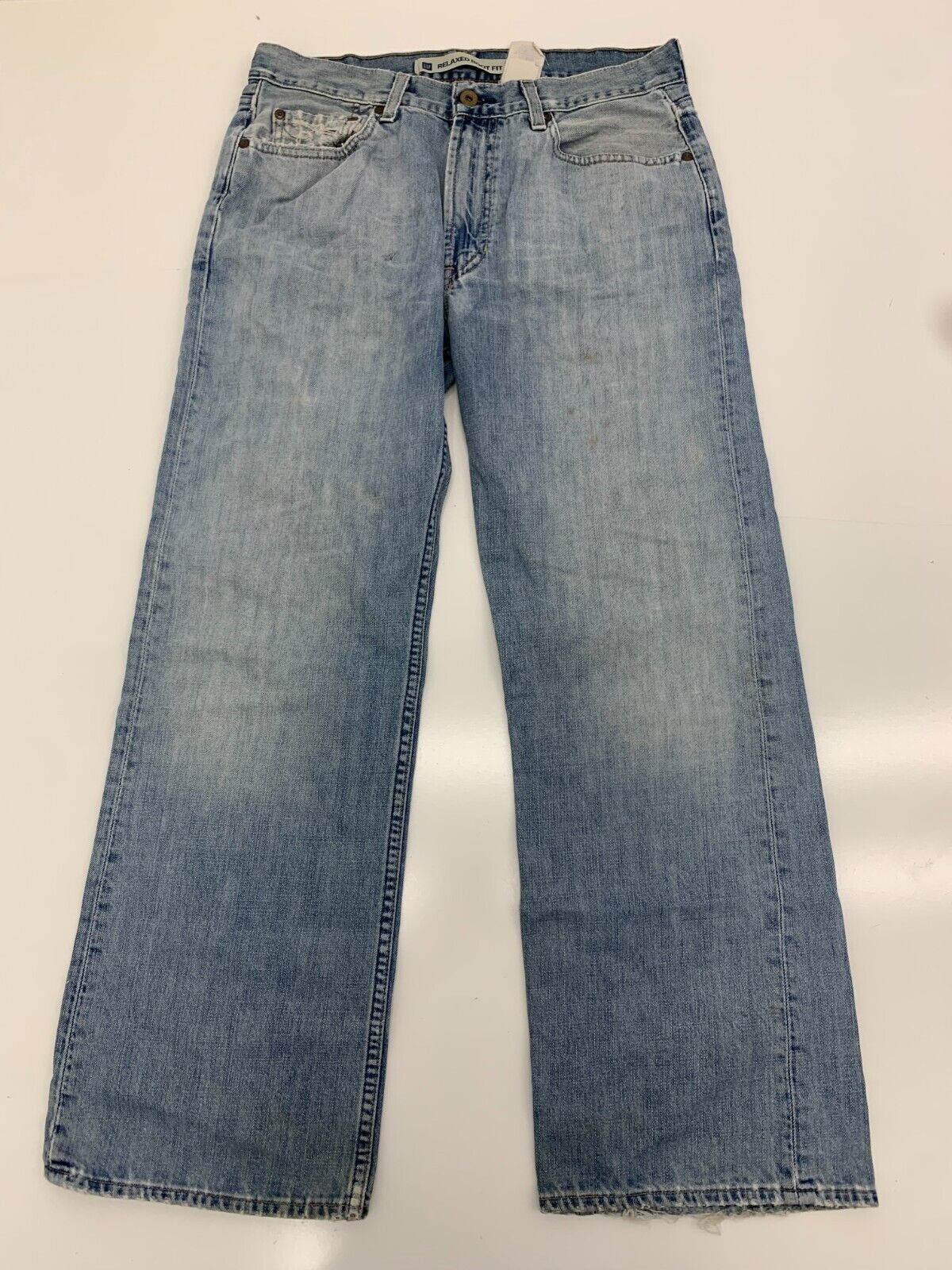 Gap Mens Relaxed Boot Fit Blue Denim Jeans Size 32x30