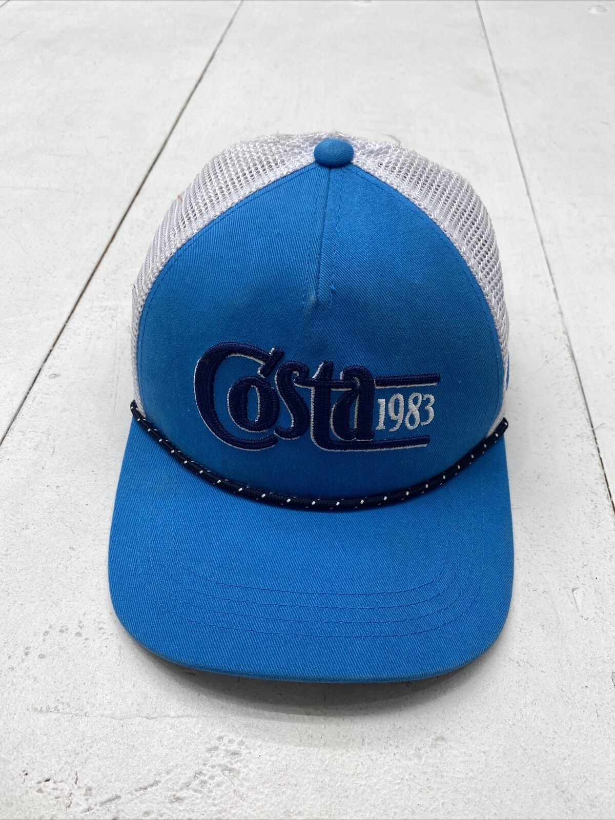 Costa Del Mar Costa 1983 Trucker Traditions Hat Cap Snapback Mesh Blue  White New
