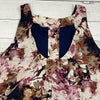 Altar’d State Chamaraw Navy Taupe Floral Mini Dress Women’s Size Medium NEW *