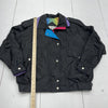 Vintage Utex Black Nylon Windbreaker Zip Up Jacket Women’s Size Medium