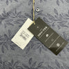 Linksoul Blue Oxford Polo Vine Floral Print Short Sleeve Mens XL New