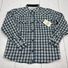 Cody James Bonded Navy Blue Plaid Fleece Lined Button Up Mens Size XL New