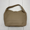 Dooney &amp; Bourke Taupe Pebble Grain Logo Lock Shoulder Bag Purse*