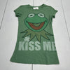 The Muppets Kermit Green Kiss Me St Patrick’s Short Sleeve T Shirt Women’s XS