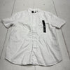 Banana Republic White Linen Short Sleeve Button-Up Mens Size Small NEW