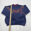 Vintage Art Unlimited Navy Blue Leaf Autumn Sweatshirt Adults Size Medium