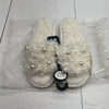 Pippa &amp; Rawls Curly Pearl White Slippers Women’s Size Medium 8/9