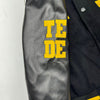 Black Yellow School Letterman Jacket Customize Embroidered, Patches Boys Size XS