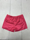 Womens Pink Elastic Waist Shorts Size XXL