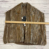 Marc By Marc Jacobs Knitted Fur Fold Over Trim Cardigan Brown Women’s Size M/L N