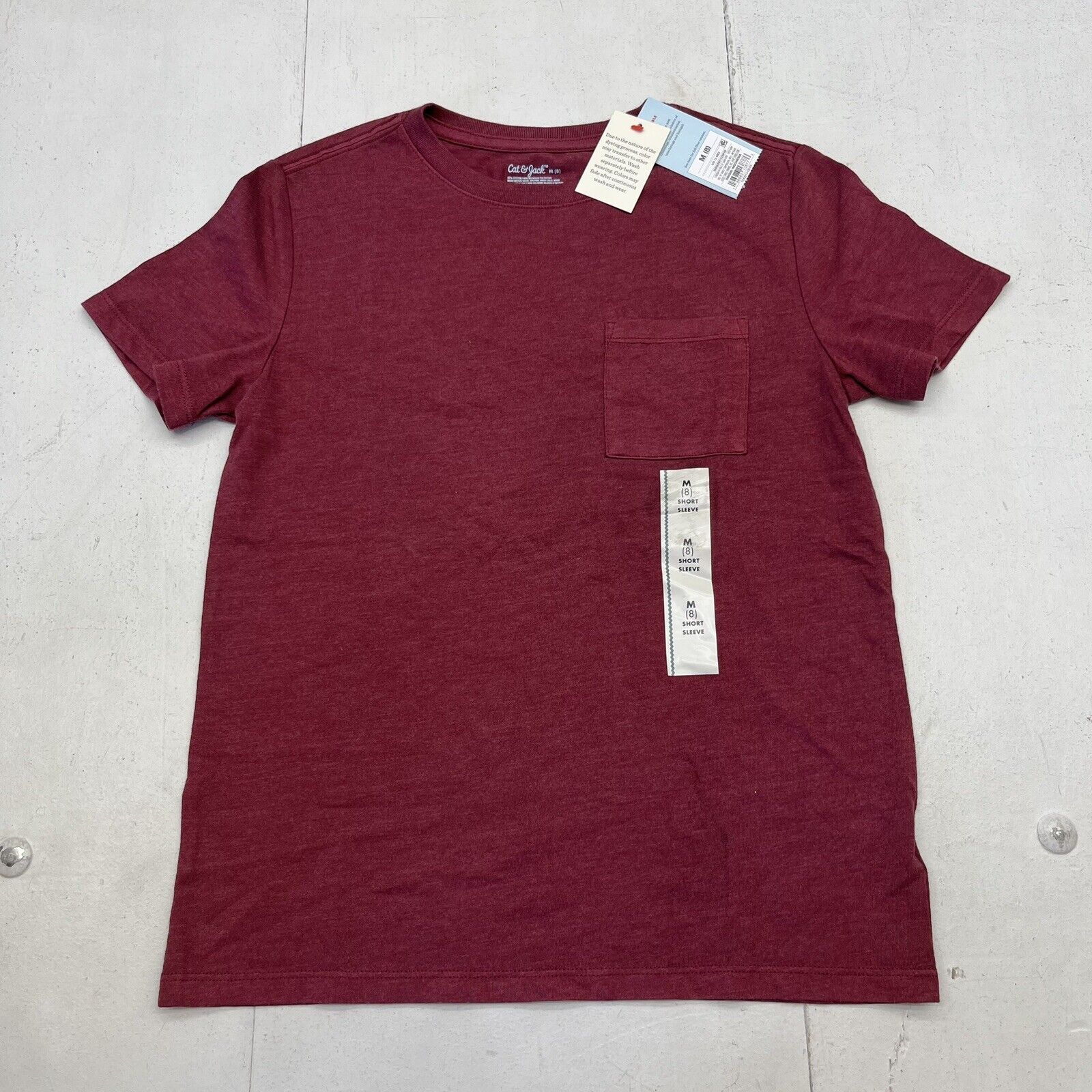 Cat & Jack Red Short Sleeve T-Shirt Boys Size Medium NEW