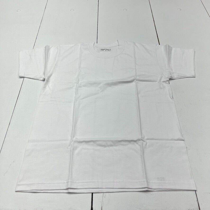 High Play White Basic Short Sleeve T-Shirt Mens Size Medium NEW