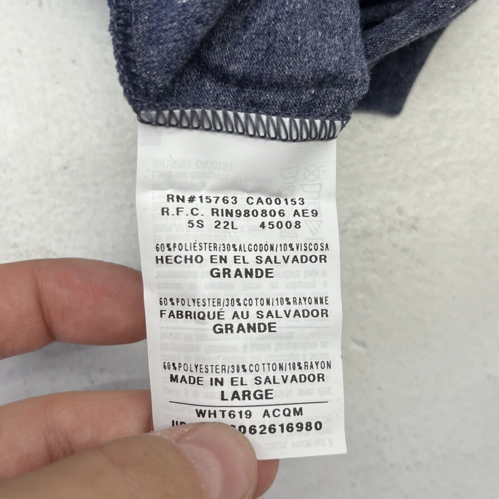 Hanes Navy Blue Athletic Long Sleeve T-Shirt Unisex Size Large NEW - beyond  exchange