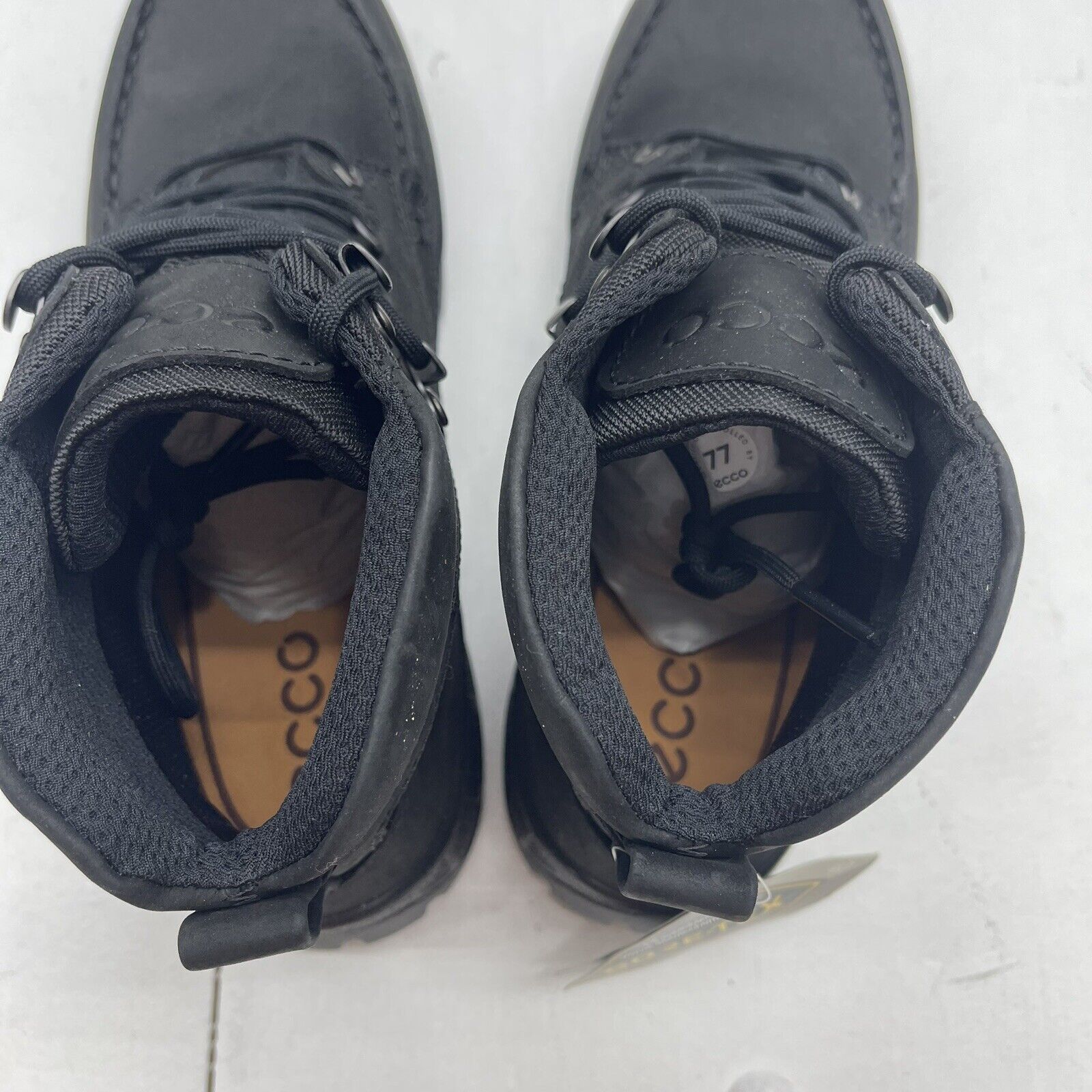 ECCO Black Track 25 Moc Toe Boots Women's Size 10- - exchange
