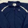 Adidas Navy Windbreaker Full Zip Up Jacket Men Size Medium *