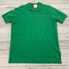Polo Ralph Lauren Green Knit Short Sleeve Shirt Men Size XL Orange Mini Pony