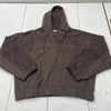 White Birch Brown 3/4 Zip Hoodie Long Sleeve With Pockets Womens Size 3XL