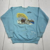 Vintage Screen Stars Salida Colorado Blue Elk Outdoor Graphic Sweatshirt Size XL