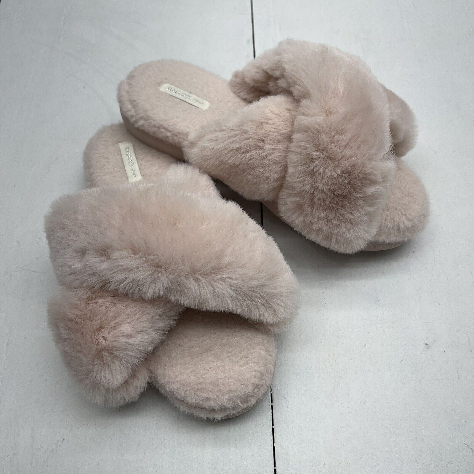 Halluci Pink Faux Fur Open Toe Slippers Women’s Size 40-41