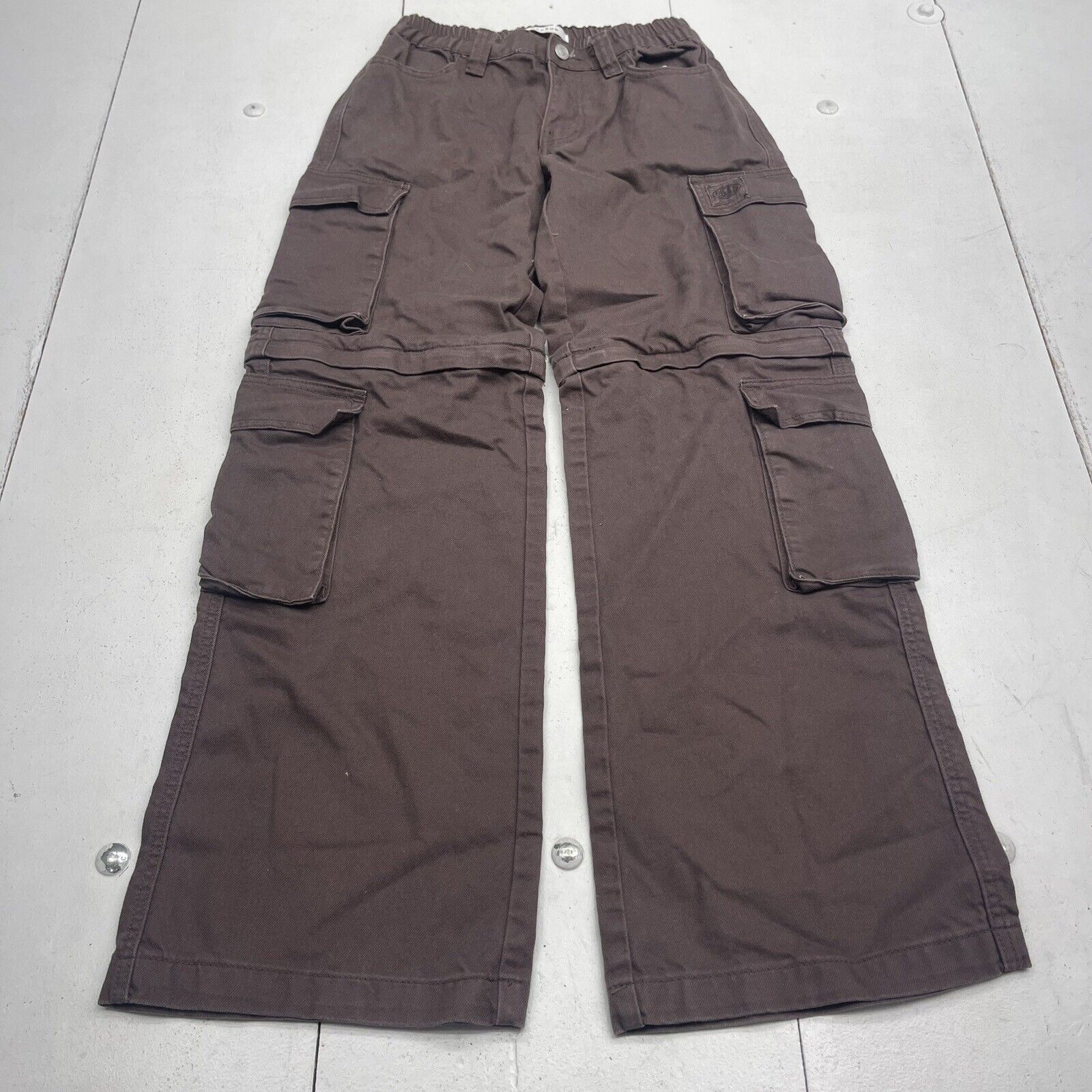 Vintage Brown Baggy Jeans For Women With Pockets Streetwear Style