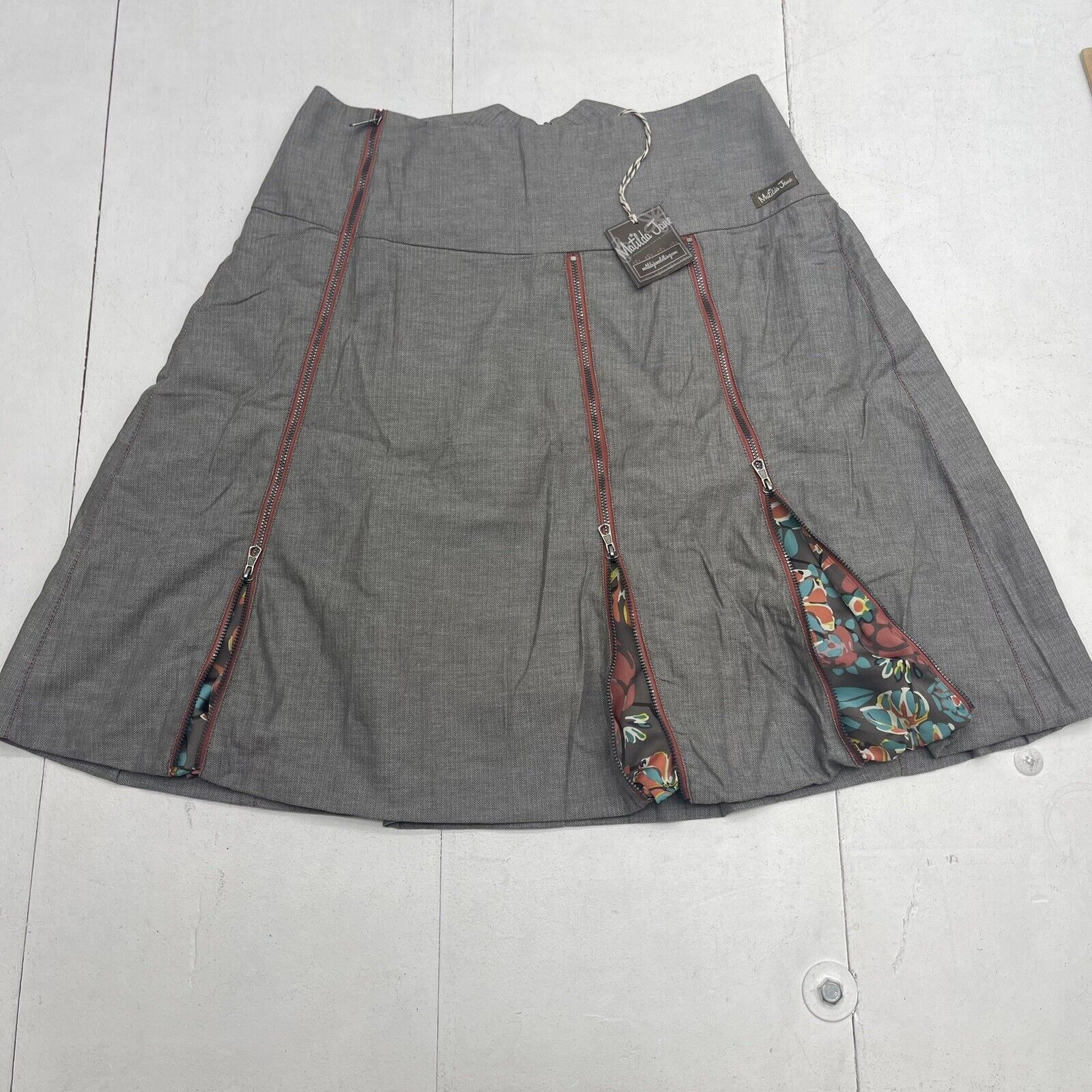 Matilda Jane You And Me Harriet Herringbone Zipper Skirt Women’s Medium New