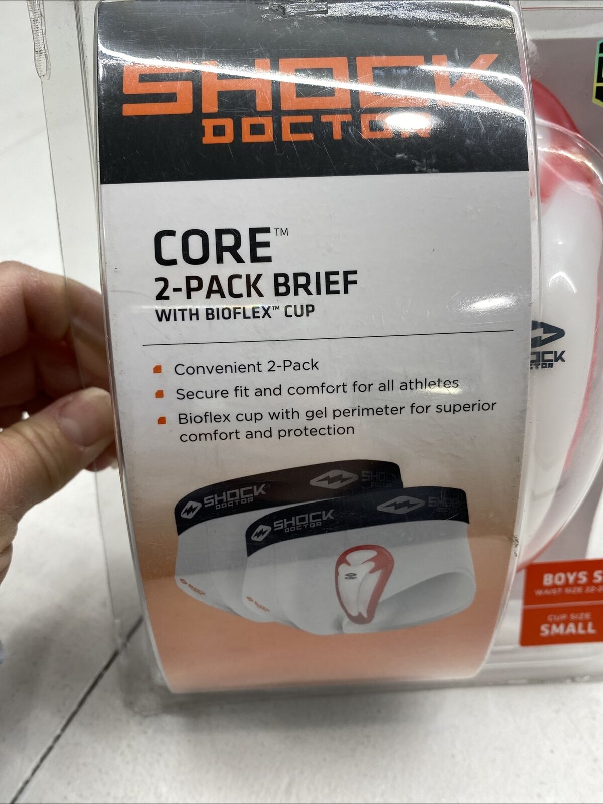 SHOCK DOCTOR Core 2-Pack Brief With Bioflex Cup Boys Size S 22-24 Cup -  beyond exchange