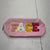Pink Embroidered "Face" Makeup / Travel Bag NEW