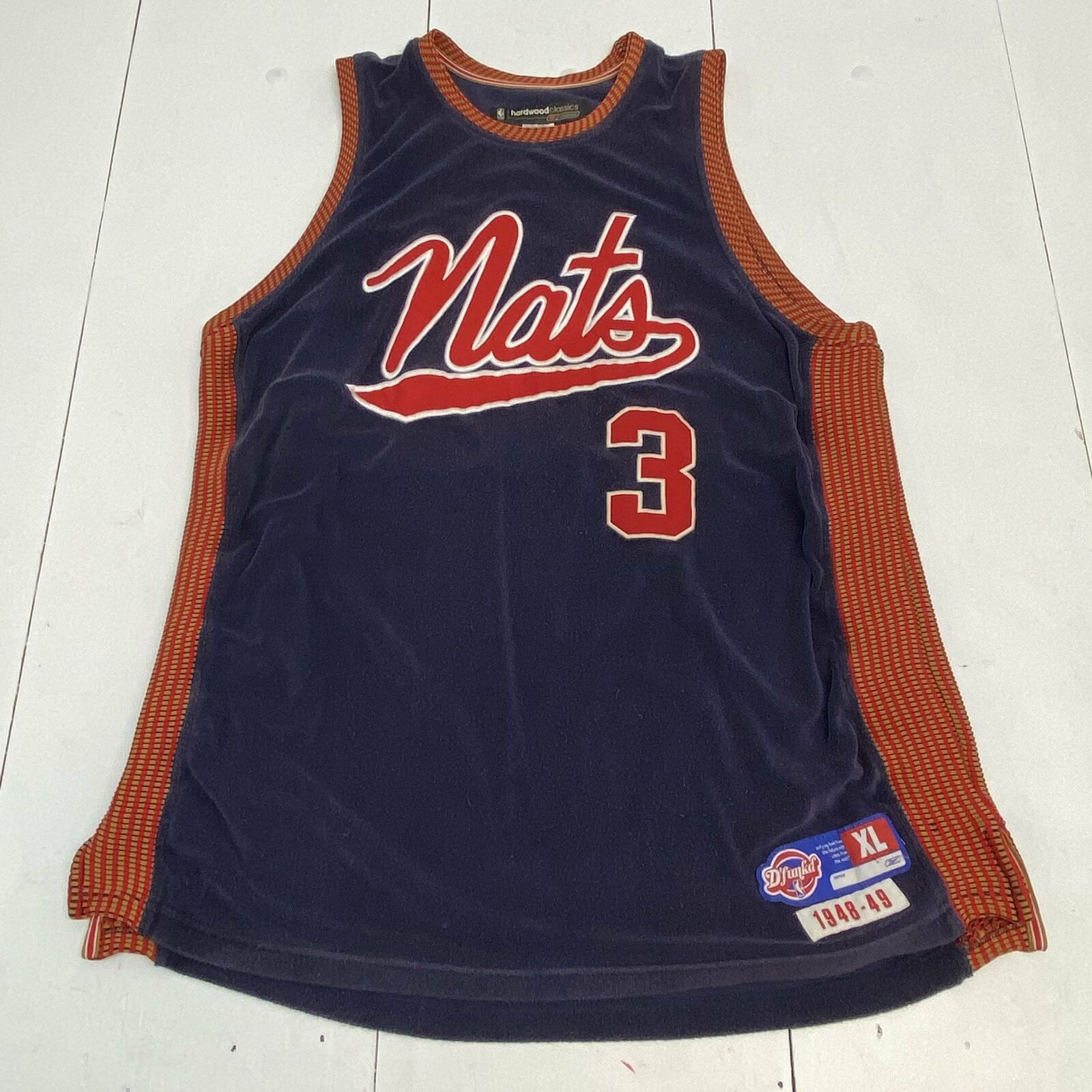 Vintage Reebok Retro Syracuse Nats Nationals NBA Blue Terry Cloth