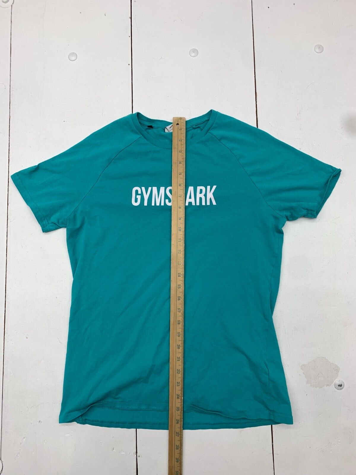 Gymshark Mens White Athletic Short Sleeve Shirt Size Medium