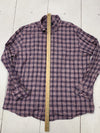 Johnnie-O Top Shelf Mens Red Blue Plaid Long Sleeve Button Up Shirt Size XXL