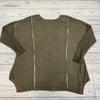 Daytrip Buckle Olive Green Long Sleeve Ribbed Shirt Women’s Size Large