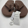 Gap Kids Brown Faux Leather Flip Flops Youth Boys Size 1 New