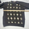 Vintage Bonanza Jewel Brown Lambs Wool V Neck Sweater Mens Size 42