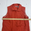 Chicos Womens Orange Full zip Vest Size 3