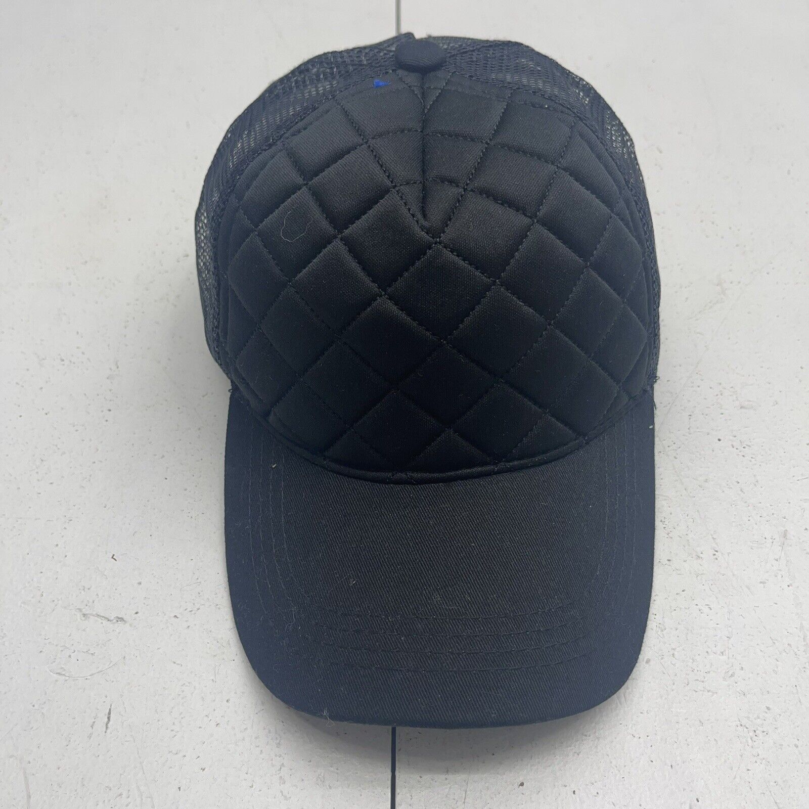 Black Quilted Mesh Trucker Hat Unisex Adults OS NWOT