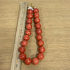 Large Sponge Coral Beaded Necklace Hook Clasp 21” Trapp Boutique