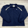 Adidas Navy Windbreaker Full Zip Up Jacket Men Size Medium *