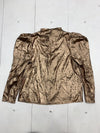 Future Collective Womens Copper Long Sleeve Blouse Size Medium