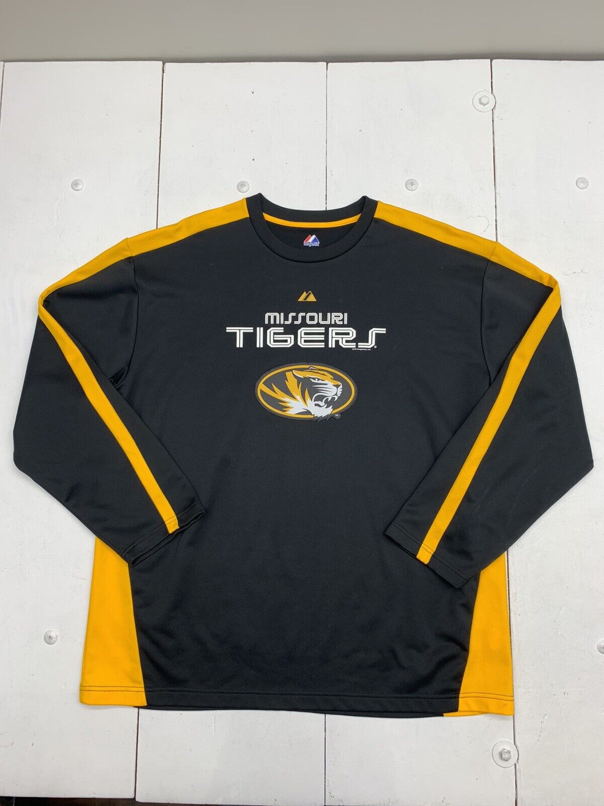 Majestic Mens Missouri Tigers Black Pullover Sweater Size 2XL