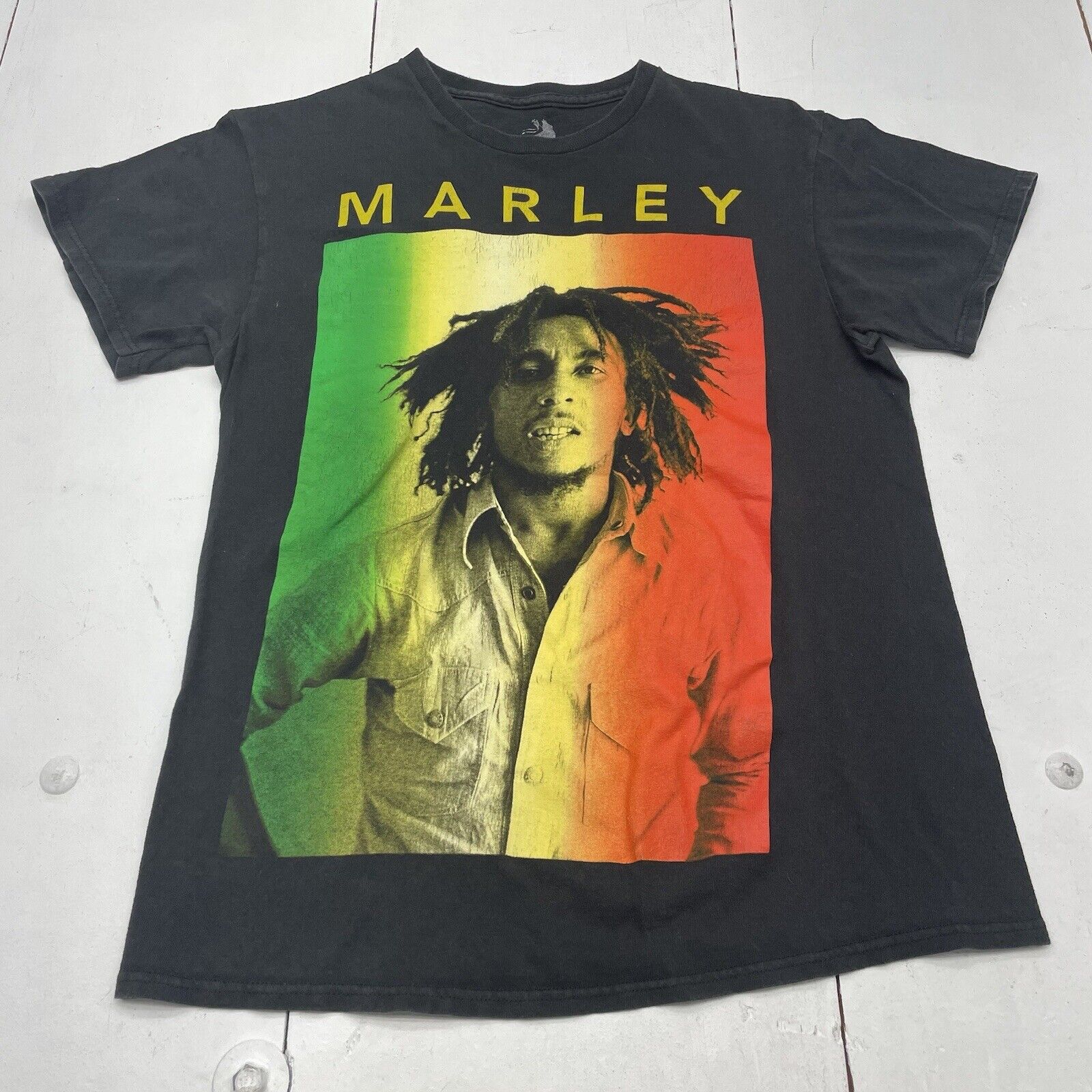 Zion Rootswear Bob Marley Black Short Sleeve T-Shirt Rasta Color Men S -  beyond exchange | T-Shirts
