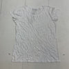 DKNY Womens White Sparkle short sleeve Size Large